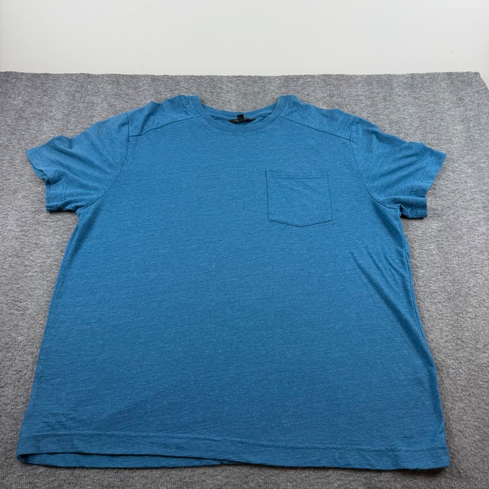 Banana Republic Pocket T-Shirt Men's XL Blue Short Sleeve Heathered Crew Neck